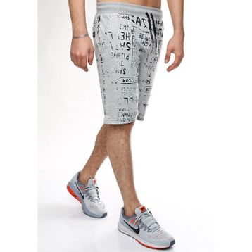 Madmext 2408 Gri Pano Baskılı Erkek Kapri