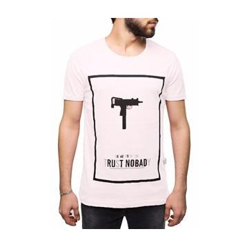 Madmext 2533 Beyaz Erkek T-Shirt