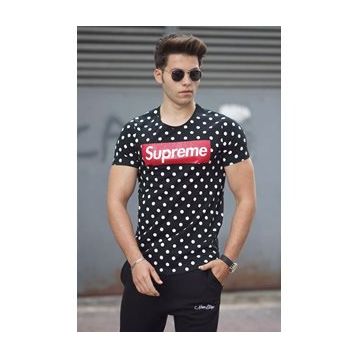 Madmext 2640 Siyah Benekli Erkek T-shirt