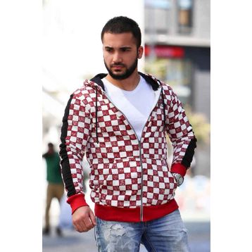 Madmext 2746 Bordo Kapşonlu Erkek Sweatshirt