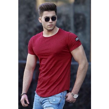 Madmext 2883 Bordo Erkek Kazak T-shirt