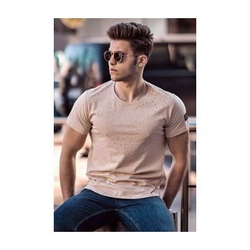 Madmext 2883 Camel Erkek T-shirt