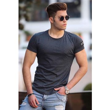 Madmext 2883 Gri Erkek T-shirt