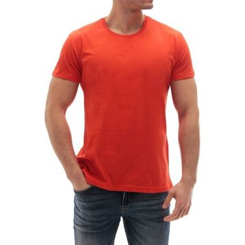 Madmext 3006 Turuncu Bisiklet Yaka Basic Erkek T-shirt