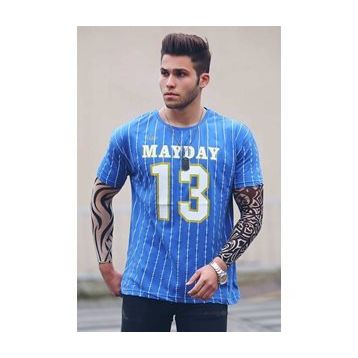 Madmext 3008 Saks Erkek T-shirt