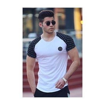 Madmext 3011 Basic Beyaz Erkek T-Shirt
