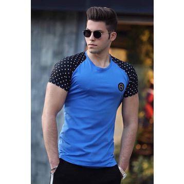 Madmext 3011 Basic Saks Erkek T-Shirt