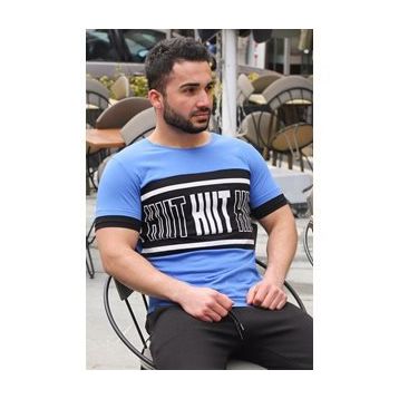 Madmext 3019 Sax Mavi Erkek T-shirt
