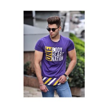 Madmext 3082 Mor Erkek T-Shirt