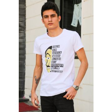 Madmext 4016 Erkek Baskılı Tişört