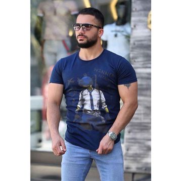 Madmext 4028 Erkek Baskılı Tişört