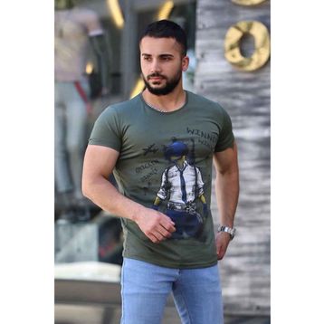 Madmext 4028 Erkek Baskılı Tişört