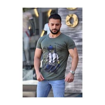 Madmext 4028 Haki Erkek T-shirt