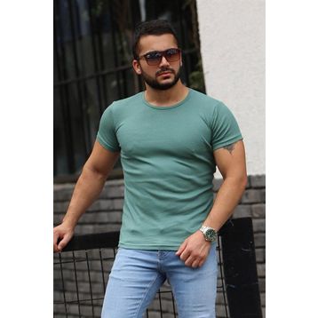 Madmext 4077 İndigo Erkek T-shirt