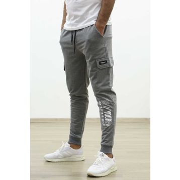 Madmext 4079 Gri Baskılı Erkek Eşofman Altı