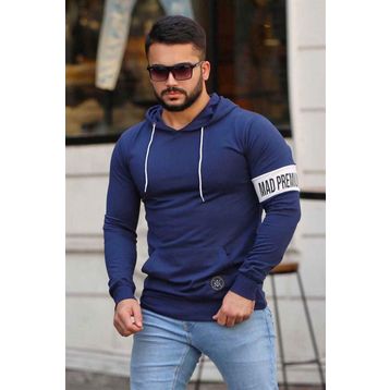 Madmext 4123 Lacivert Erkek Sweatshirt