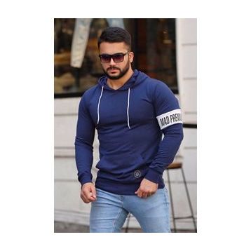 Madmext 4123 Lacivert Erkek Sweatshirt