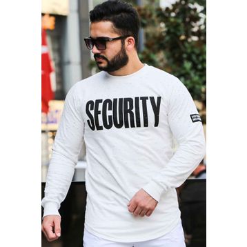 Madmext 4126 Beyaz Erkek Sweatshirt