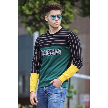 Madmext 4184 Yeşil Erkek Sweatshirt