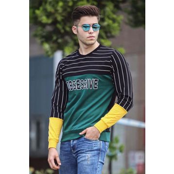Madmext 4184 Yeşil Erkek Sweatshirt