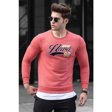Madmext 4375 Pudra Kapşonlu Erkek Sweatshirt