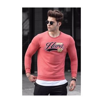 Madmext 4375 Pudra Kapşonlu Erkek Sweatshirt