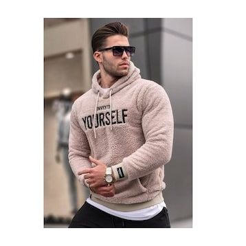 Madmext 4390 Camel Peluş Swetshirt