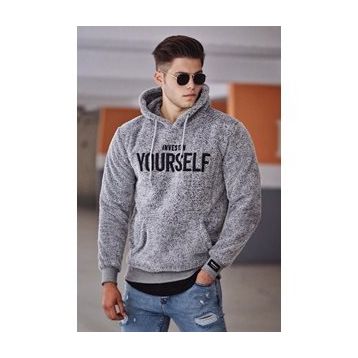 Madmext 4390 Gri Kapşonlu Erkek Sweatshirt