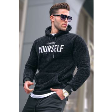 Madmext 4390 Siyah Erkek Sweatshirt