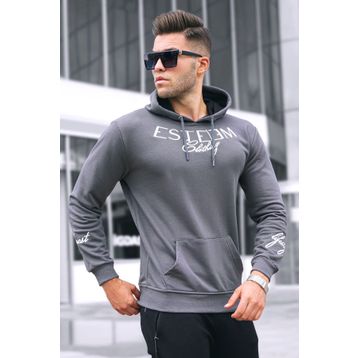 Madmext 4402 Füme Baskılı Kapşonlu Erkek Sweatshirt