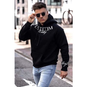 Madmext 4402 Siyah Kapşonlu Erkek Sweatshirt
