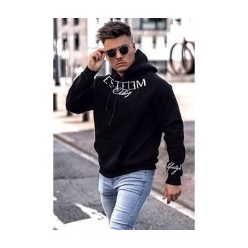 Madmext 4402 Siyah Kapşonlu Erkek Sweatshirt