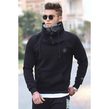 Madmext 4411 Siyah Erkek Sweatshirt