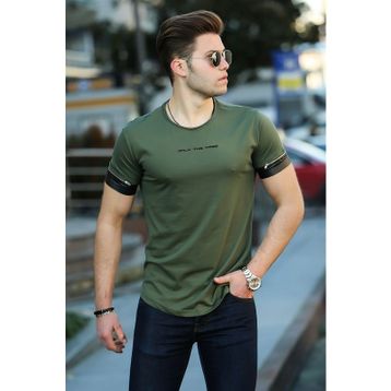Madmext 4451 Haki Erkek T-shirt