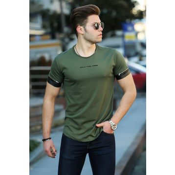 Madmext 4451 Haki Erkek T-shirt