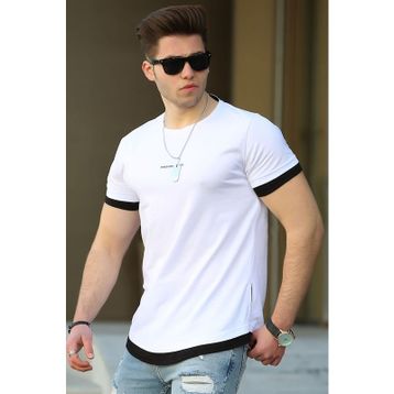 Madmext 4459 Basic Beyaz Erkek T-Shirt