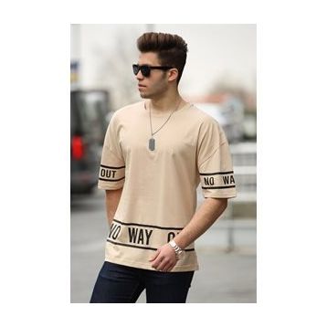 Madmext 4483 Bej Erkek T-shirt