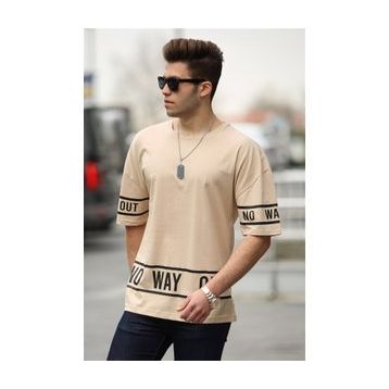 Madmext 4483 Bej Erkek T-shirt