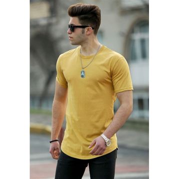Madmext 4500 Basic Sarı Erkek T-shirt