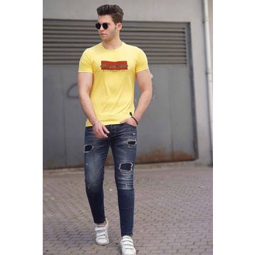 Madmext 4589 Sarı Erkek T-shirt