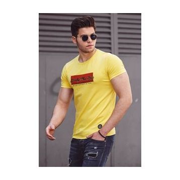 Madmext 4589 Sarı Erkek T-shirt