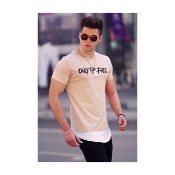 Madmext 4597 Camel Erkek Tişört