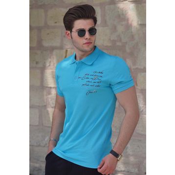 Madmext 4634 Turkuaz Erkek T-shirt