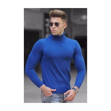 Madmext 4656 İndigo Erkek Kazak