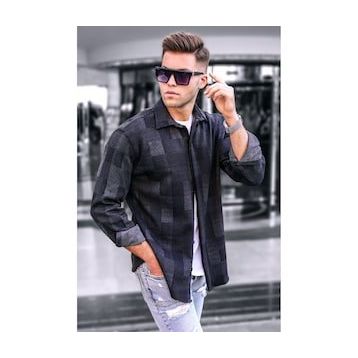 Madmext 4667 Antrasit Ekoseli Oduncu Erkek Gömlek