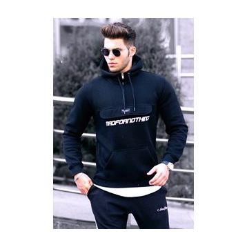 Madmext 4729 Siyah Erkek Sweatshirt