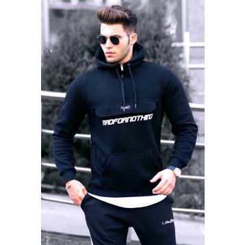Madmext 4729 Siyah Erkek Sweatshirt