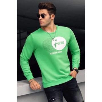 Madmext 4756 Yeşil Erkek Sweatshirt