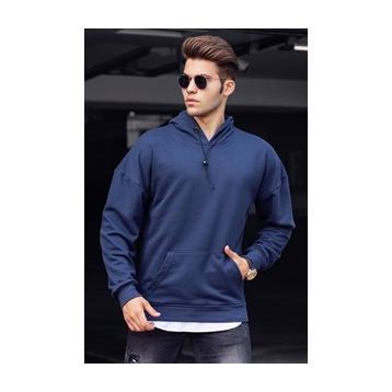 Madmext 4764 Lacivert Kapüşonlu Erkek Sweatshirt