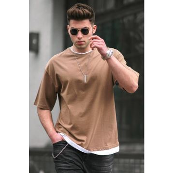 Madmext 4978 Kahverengi Erkek T-shirt